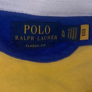Polo by Ralph Lauren Yellow and Blue Men's Shirt
